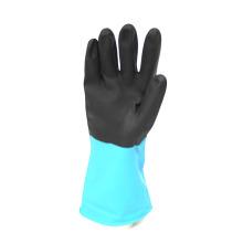 Haushalt Latex Handschuhe (blau / schwarz)